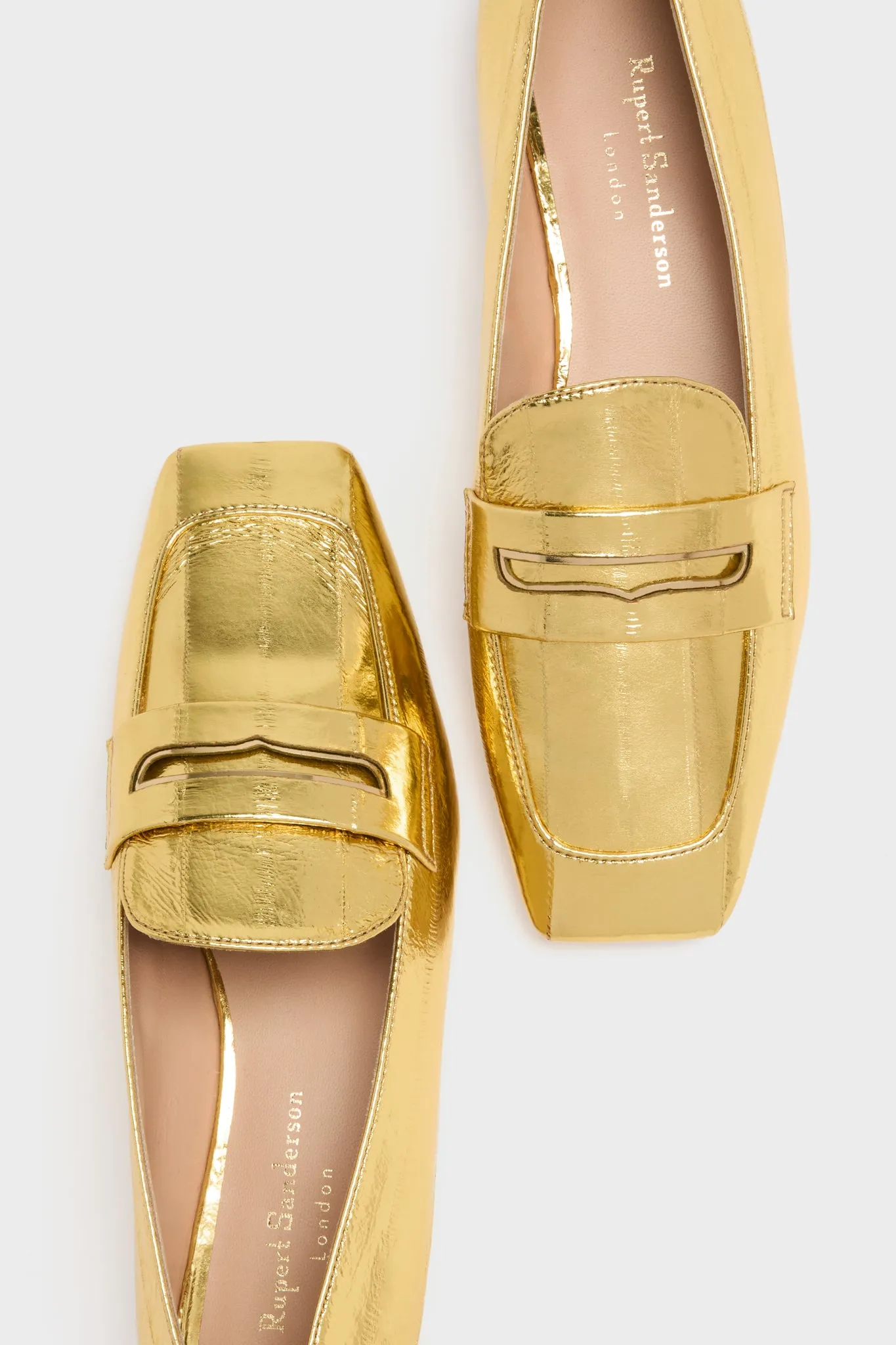 Gold Eel Doublet Loafers