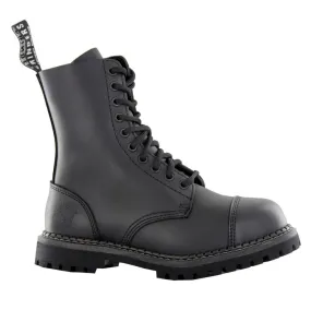 Grinders Unisex Stag CS Leather Black Boots - UK 5