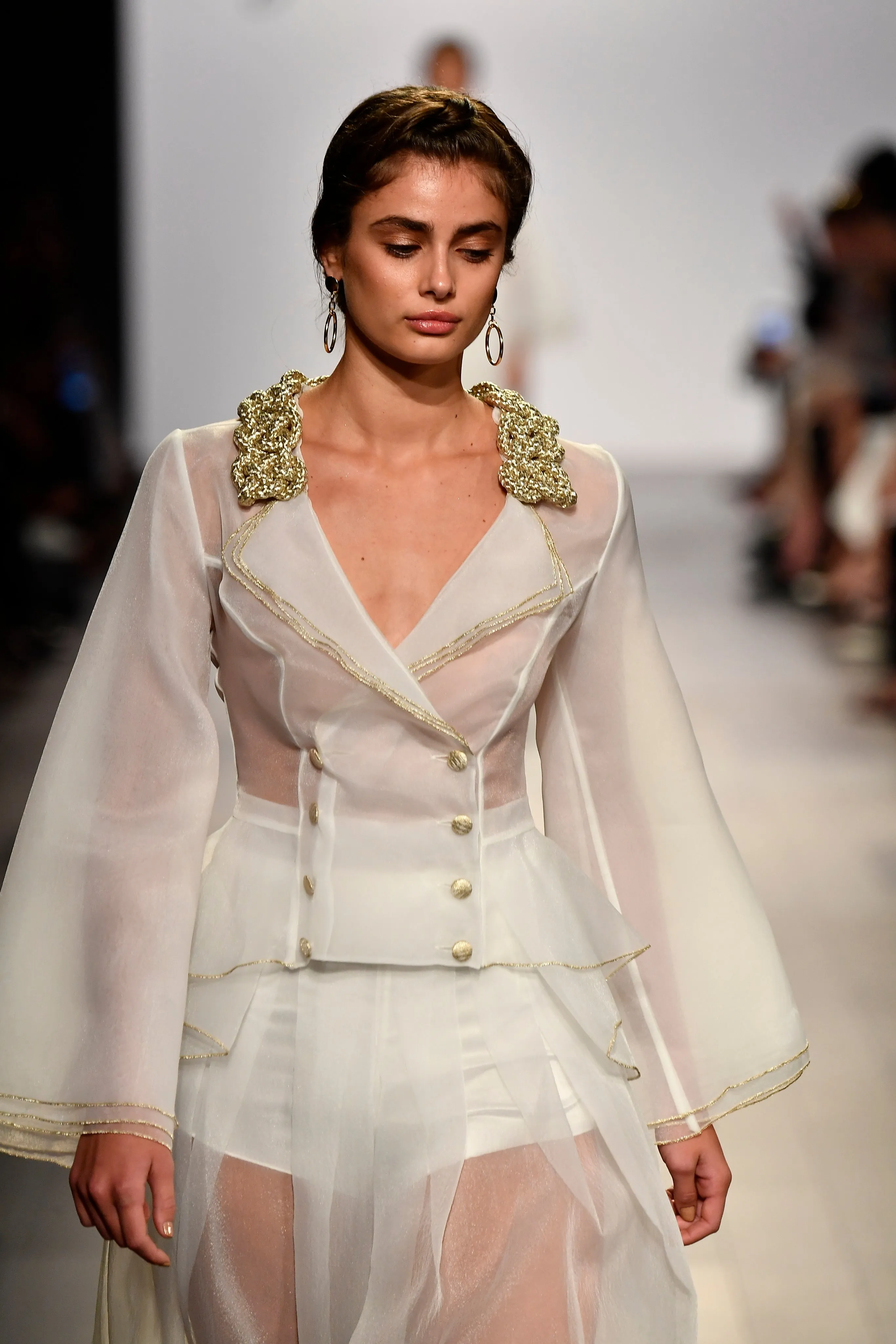 Hand-Weaved Collar Organza Jacket and Shalwar