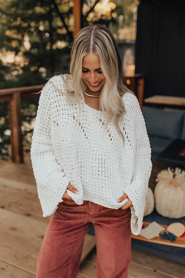 Harvest Season Knit Sweater in Ivory