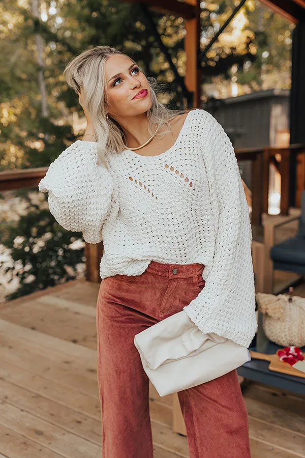 Harvest Season Knit Sweater in Ivory