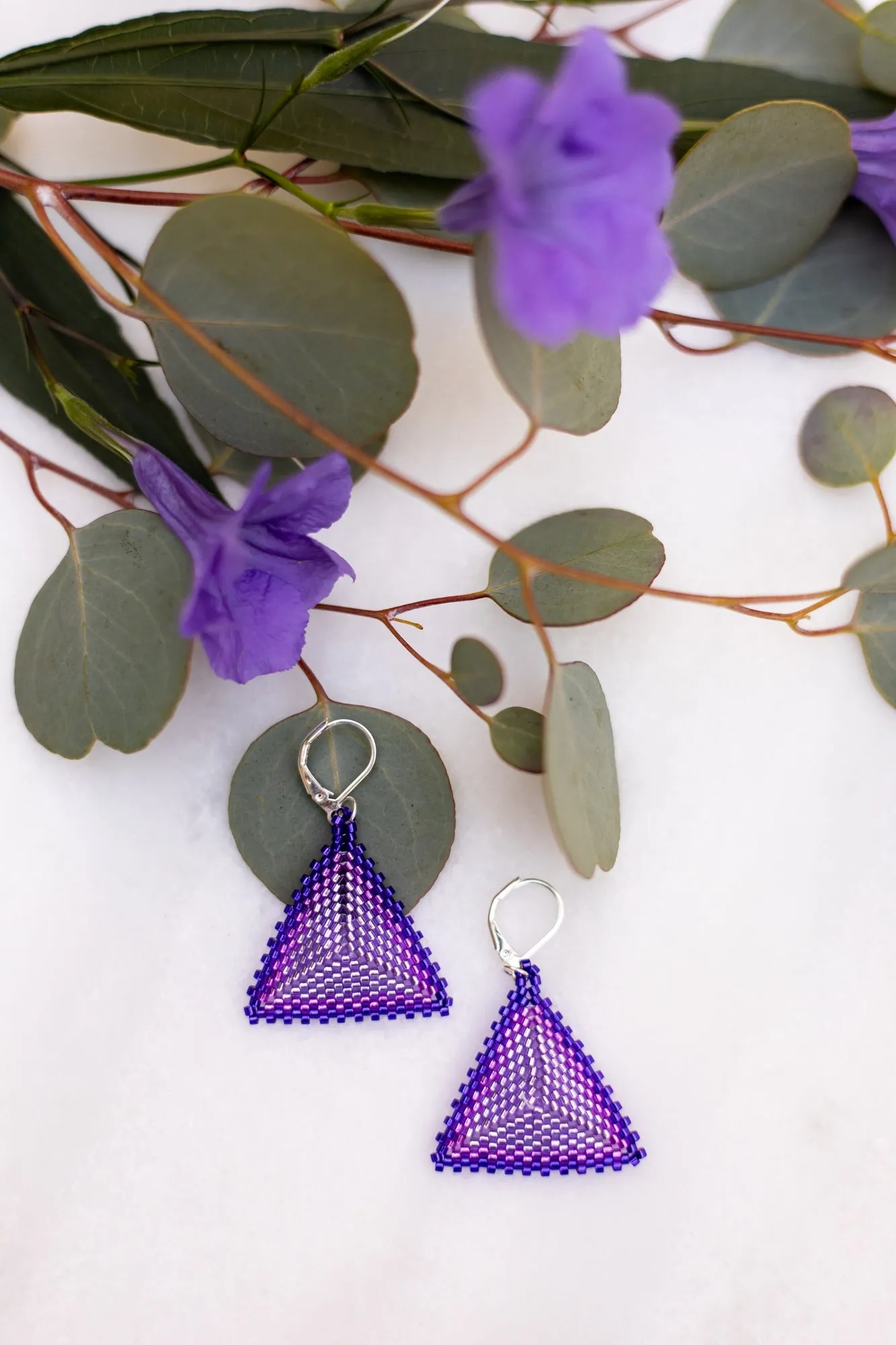 Ionia Purple Drop Earrings