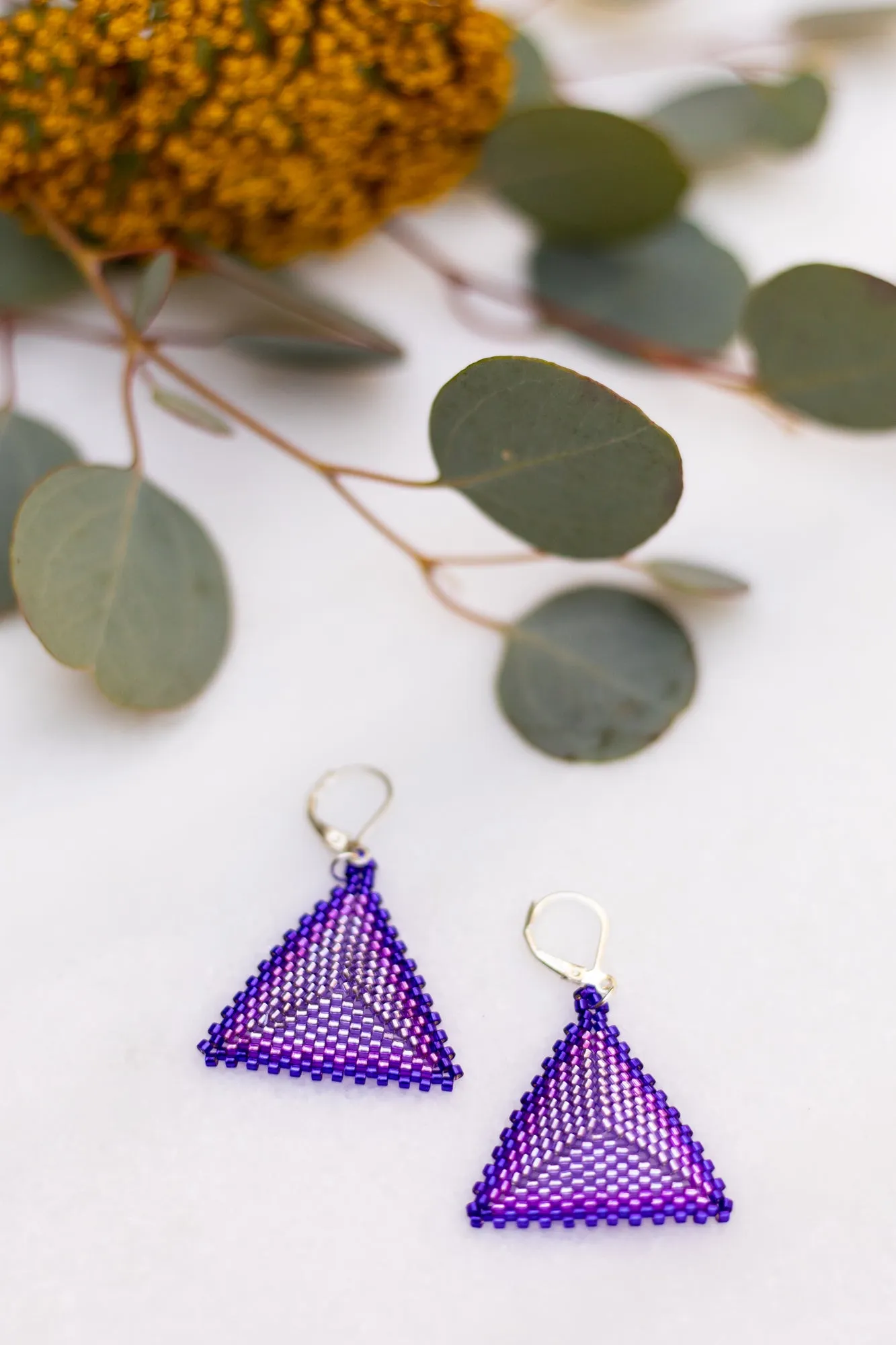 Ionia Purple Drop Earrings