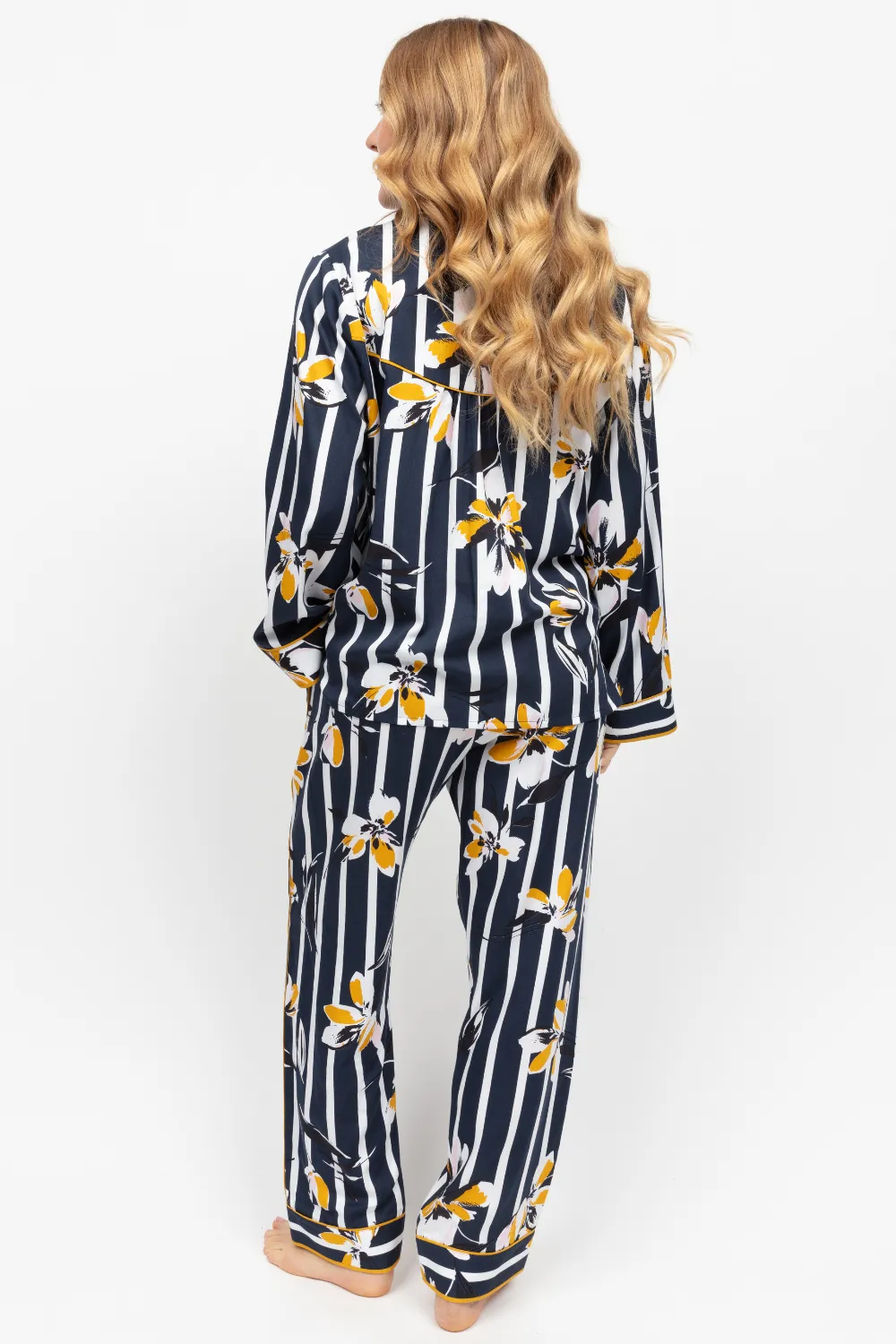 Knightsbridge Floral Stripe Print Pyjama Set