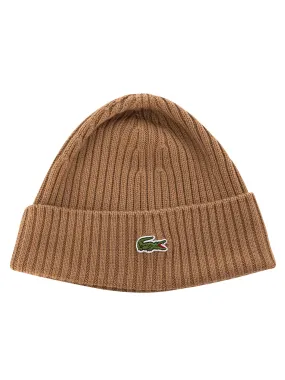 Lacoste Croc Logo Beanie - Marron