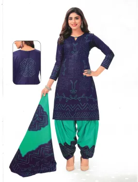 LADYLINE Readymade Bandhej Printed Pure Cotton Salwar Kameez Dress Indian