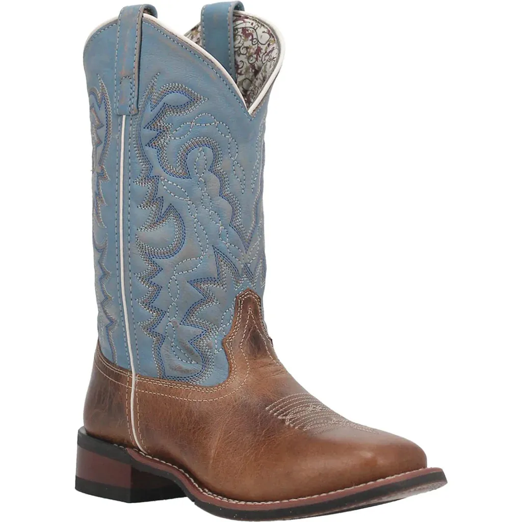 Laredo Ladies Darla Square Toe Honey Pull On Western Boots 5895