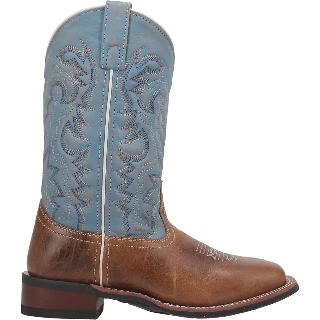 Laredo Ladies Darla Square Toe Honey Pull On Western Boots 5895