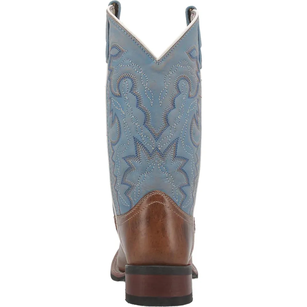 Laredo Ladies Darla Square Toe Honey Pull On Western Boots 5895