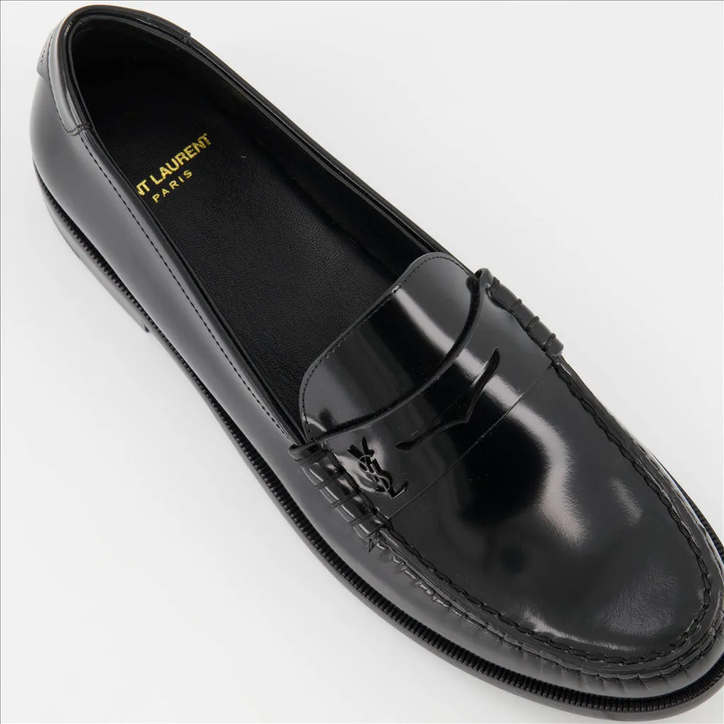 Leather loafers