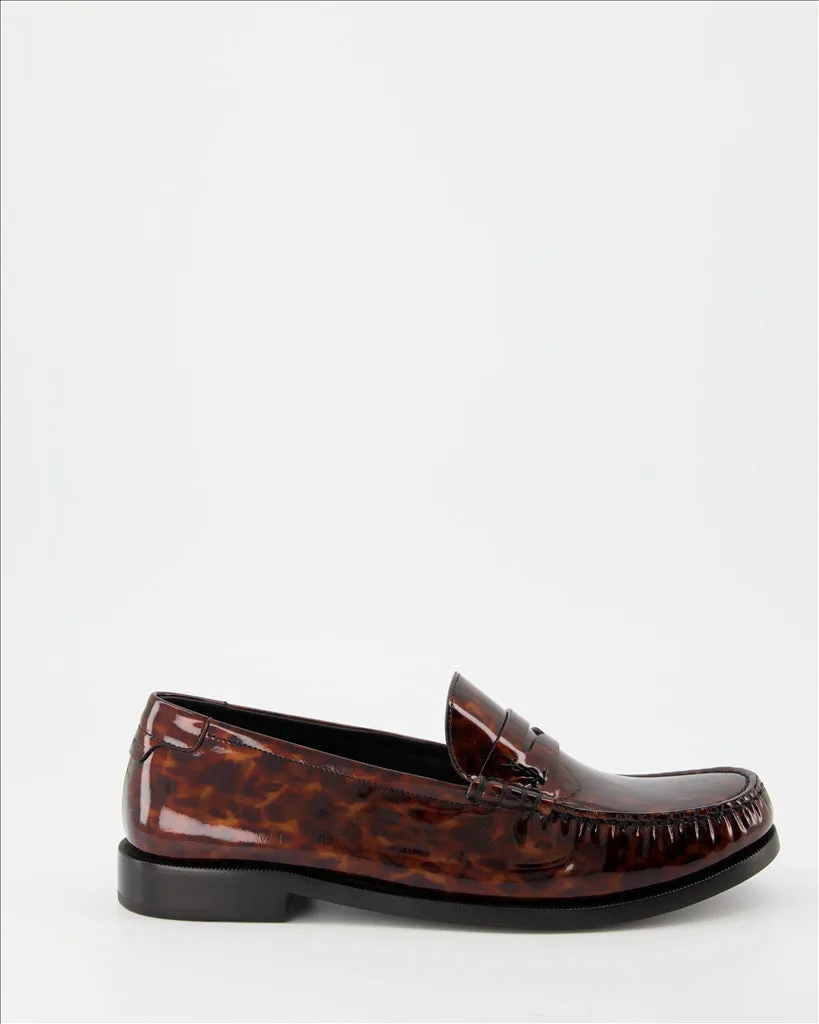 Loafers with Scale Print