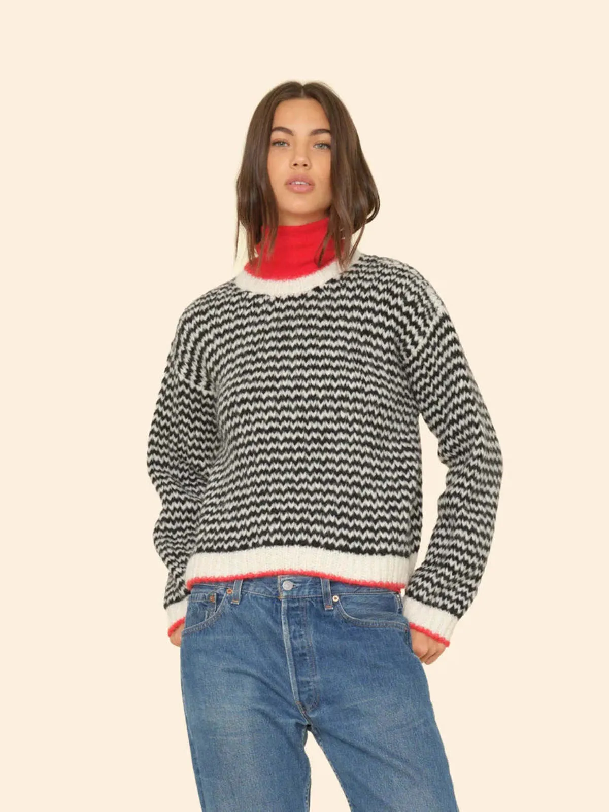 Mabel Sweater - Black Creme