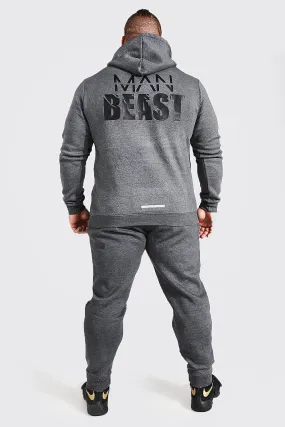 Man Active Gym X Beast Hoodie Tracksuit | boohooMAN UK