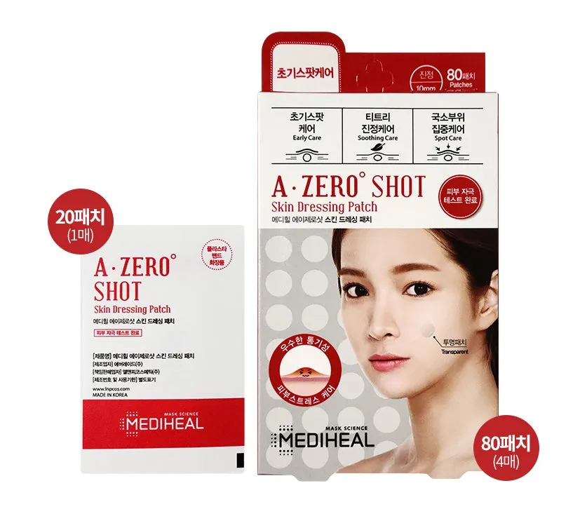 MEDIHEAL A-zero Shot Skin Dressing Patch 80 Patches Acne Trouble Skincare