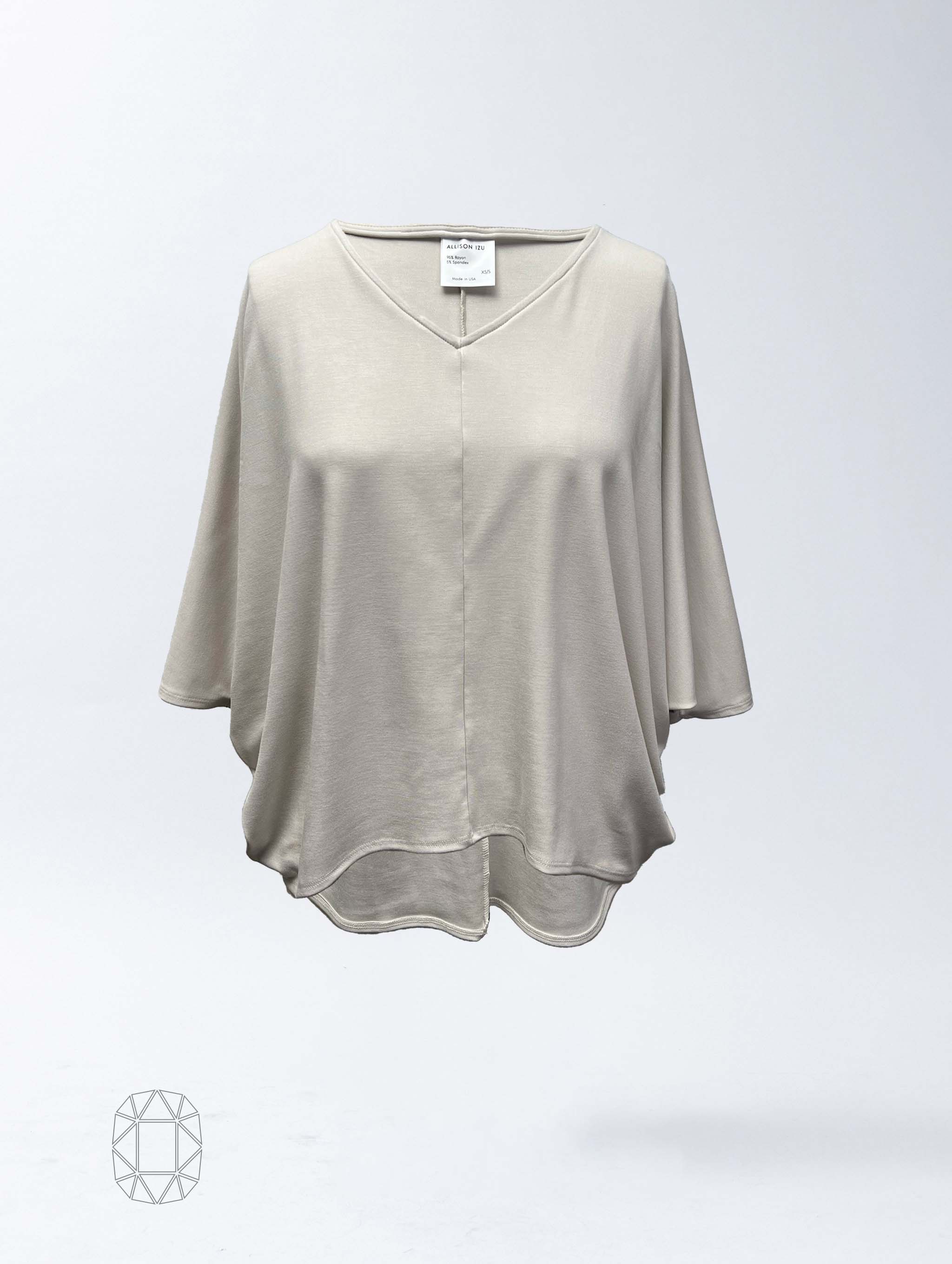 Megumi Top - Antique White Soft Ponte