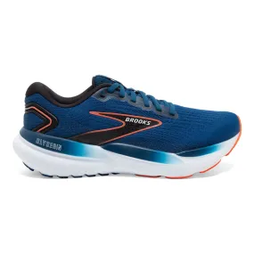 Men's Brooks Glycerin 21, Blue Opal/Black/Nasturtium, 9 2E Wide