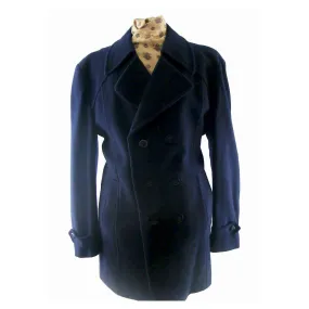 Mens Navy Pea Coat - XXL