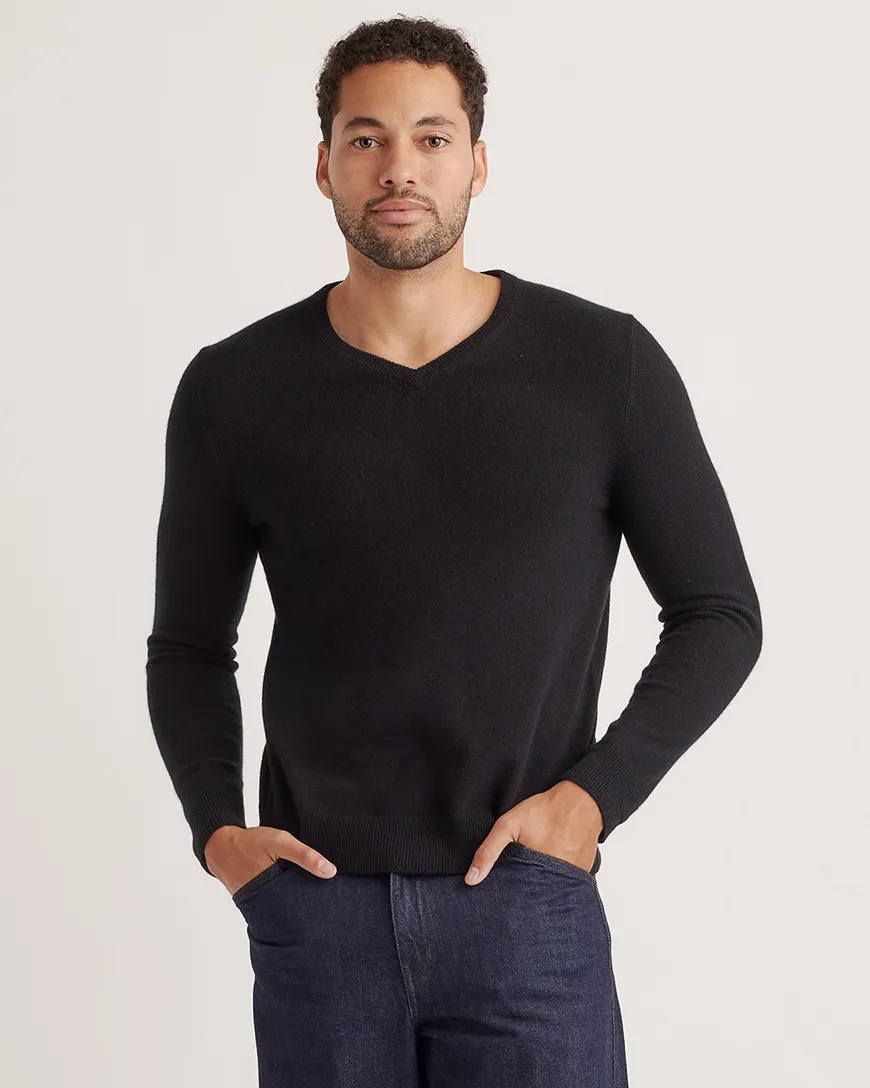 Mongolian Cashmere V-Neck Sweater