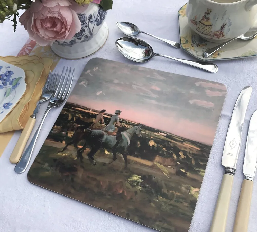 Munnings Two Lady Riders Under an Evening Sky Placemat