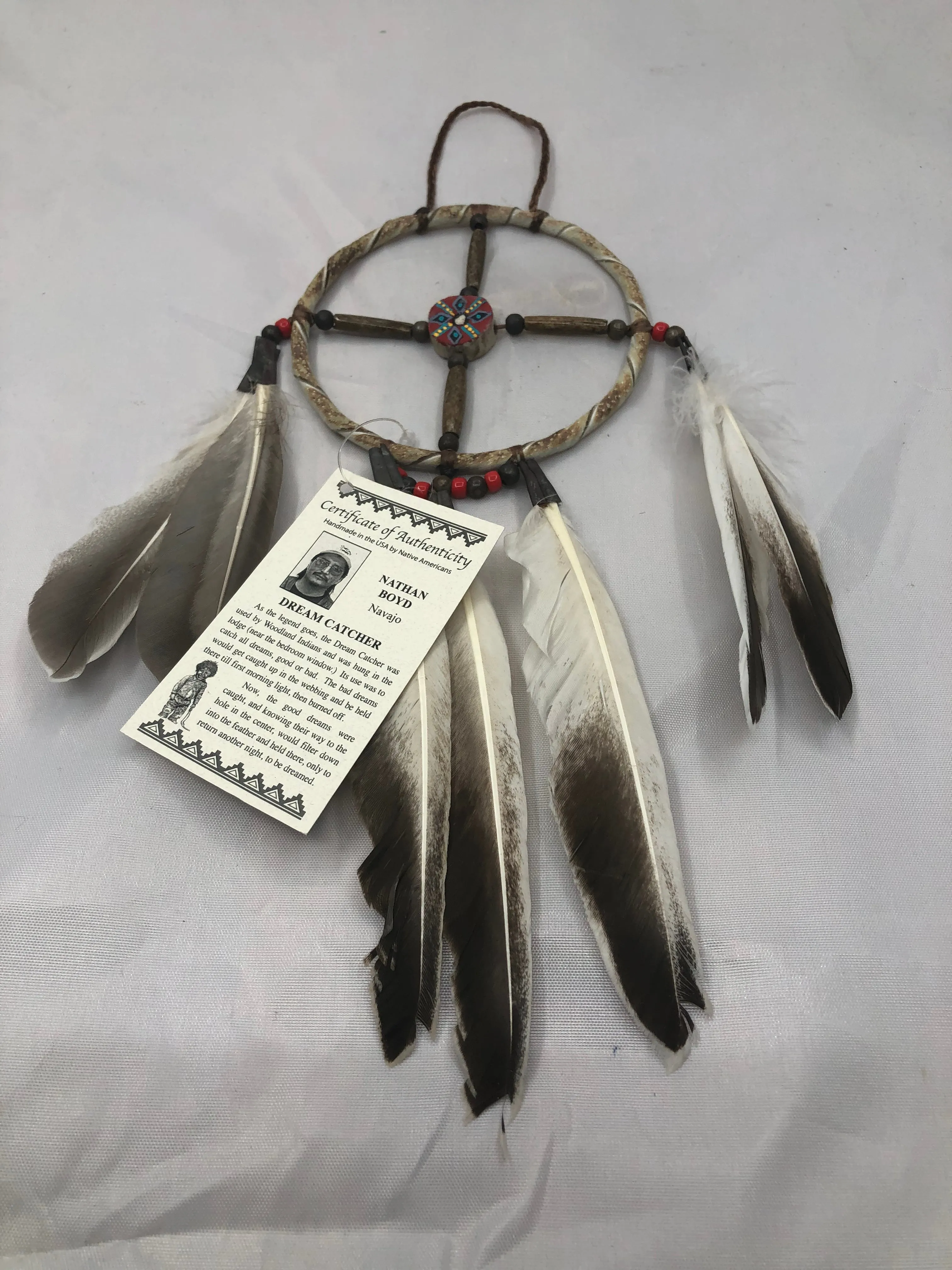 Navajo handcrafted Medicine Wheel 4” by Nathan Boyd