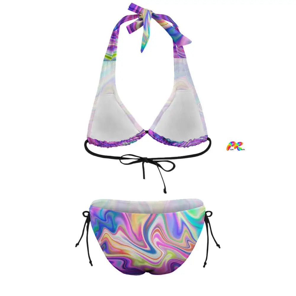 Neon Waves Plus Size Rave Bikini