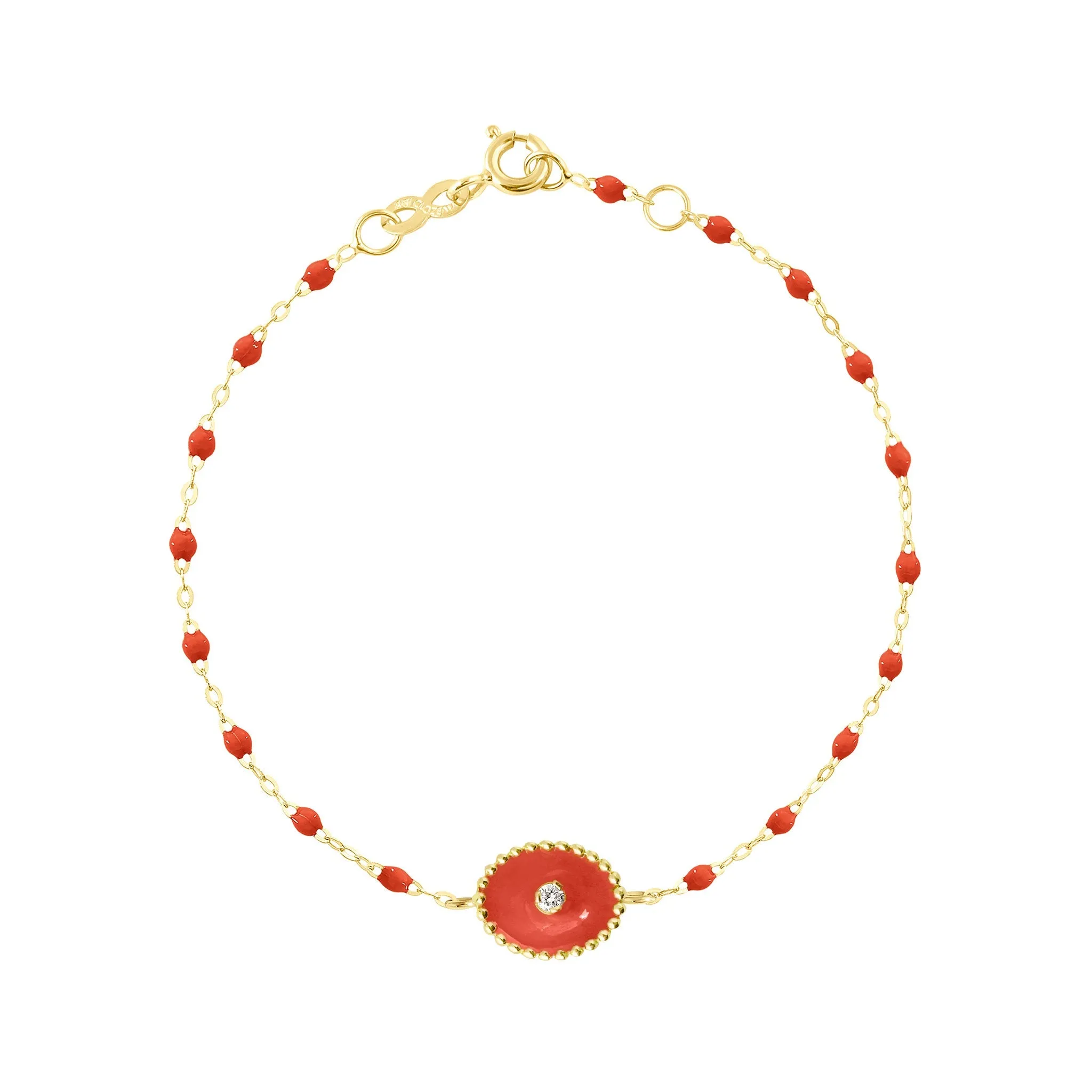 North Star Classic Gigi Coral diamond bracelet, Yellow Gold, 6.7