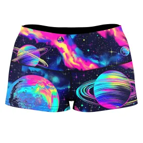 Planetary Hive Mind High-Waisted Women's Shorts