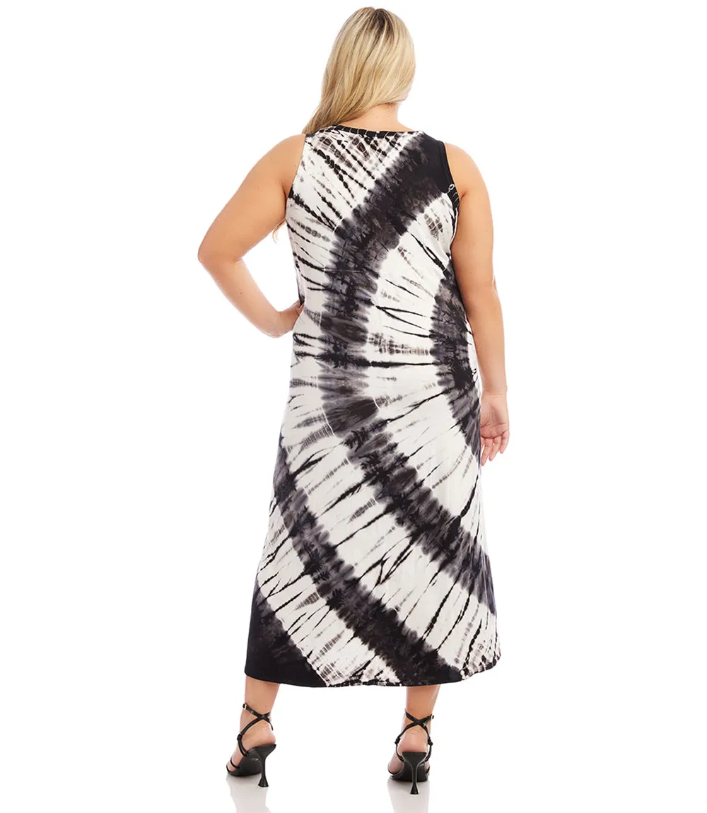 Plus Size Midi Tie Dye Dress