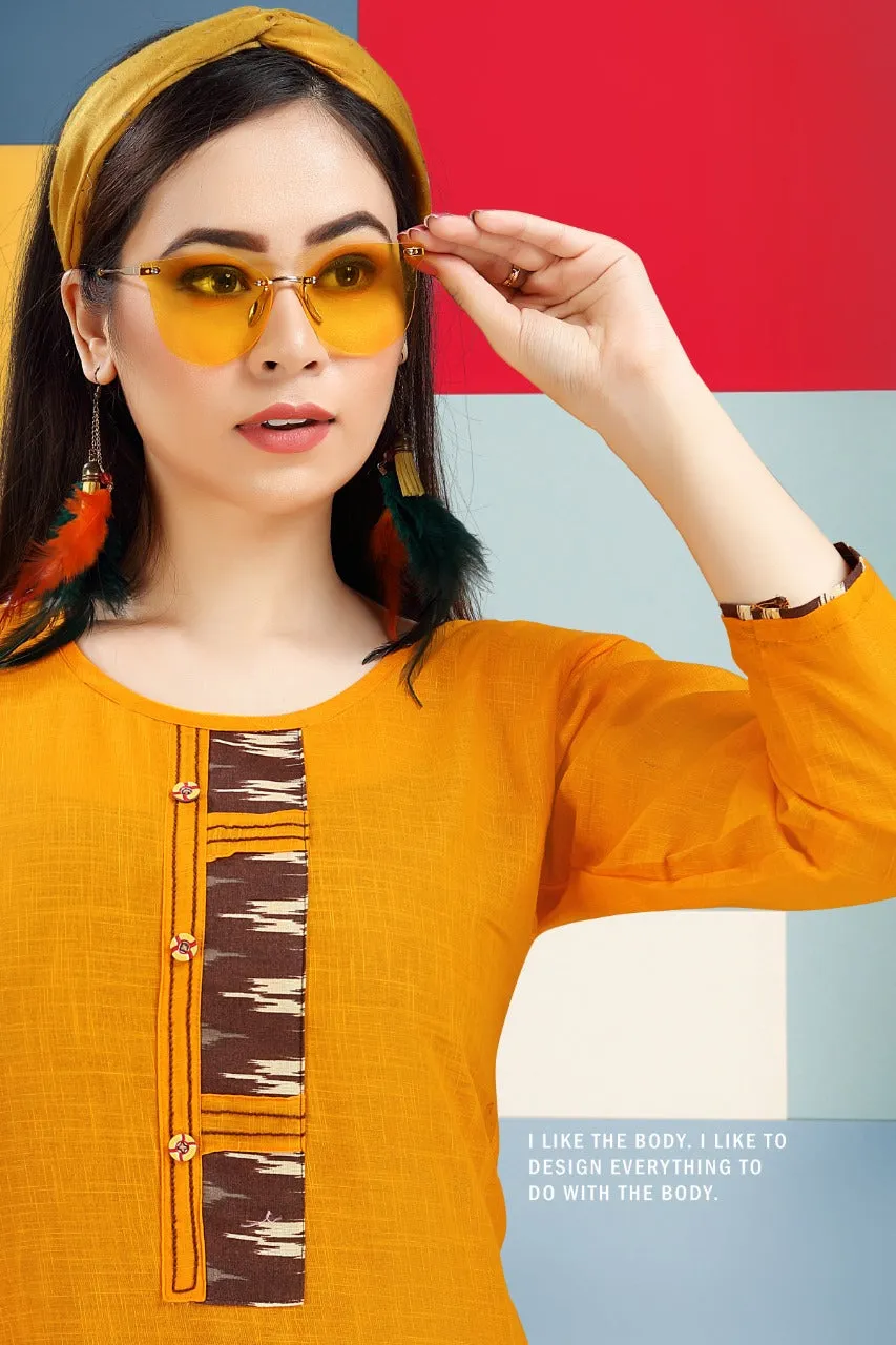 Pluto Designer Readymade Cotton Slub Daily Wear Kurti Collection