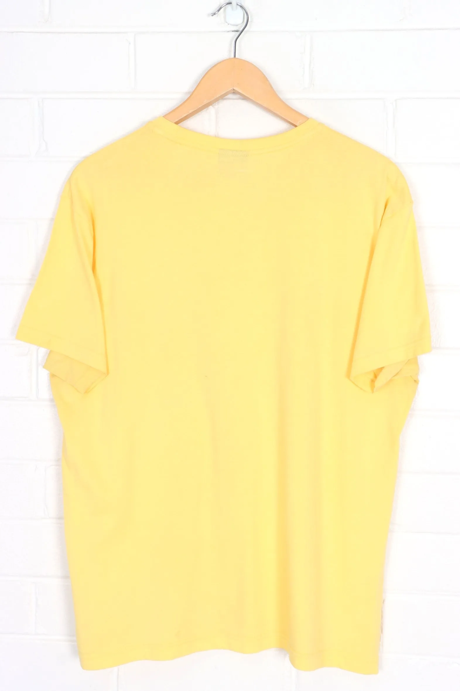 RALPH LAUREN POLO Big Equestrian Logo Yellow T-Shirt (M-L)