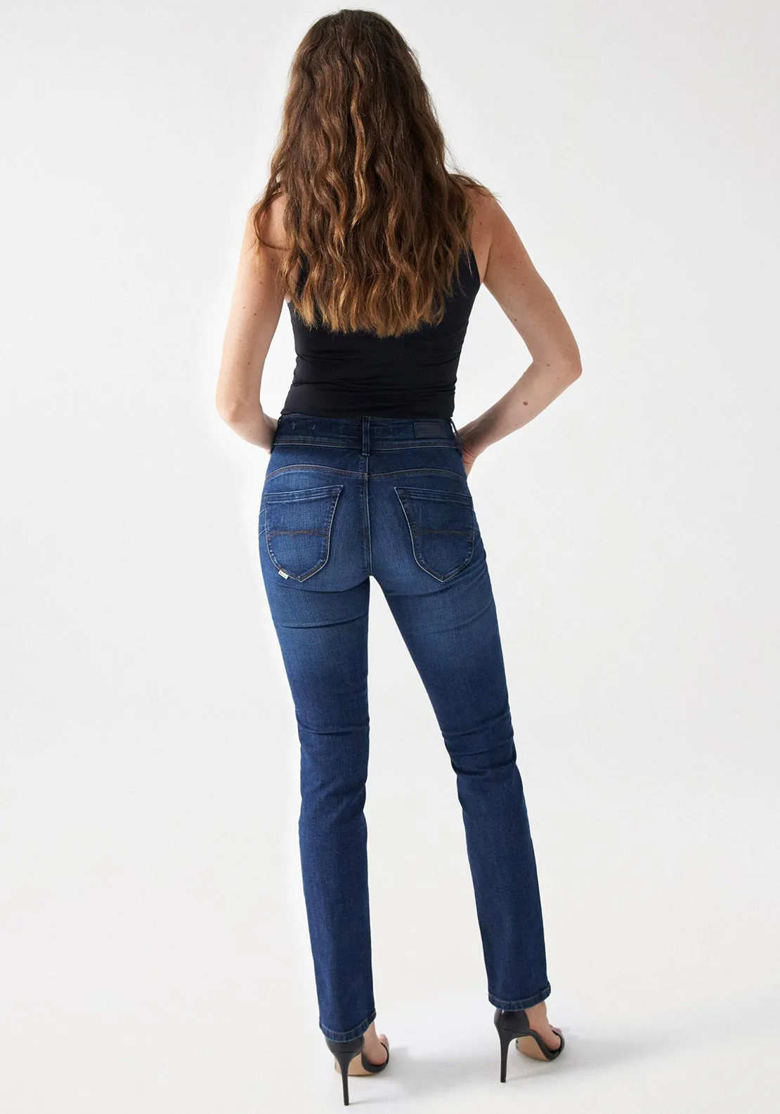 Salsa Secret Push In Slim Leg Jeans, Dark Blue Wash