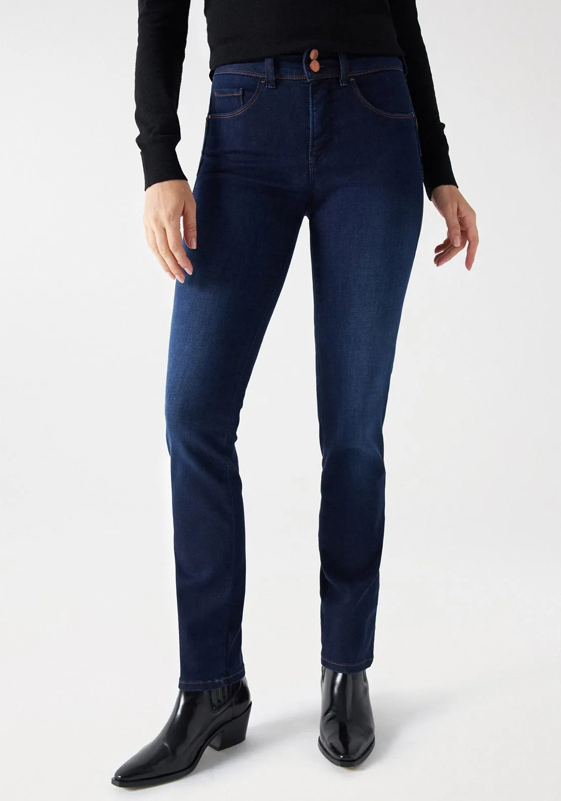 Salsa Secret Push In Slim Leg Jeans, Dark Blue