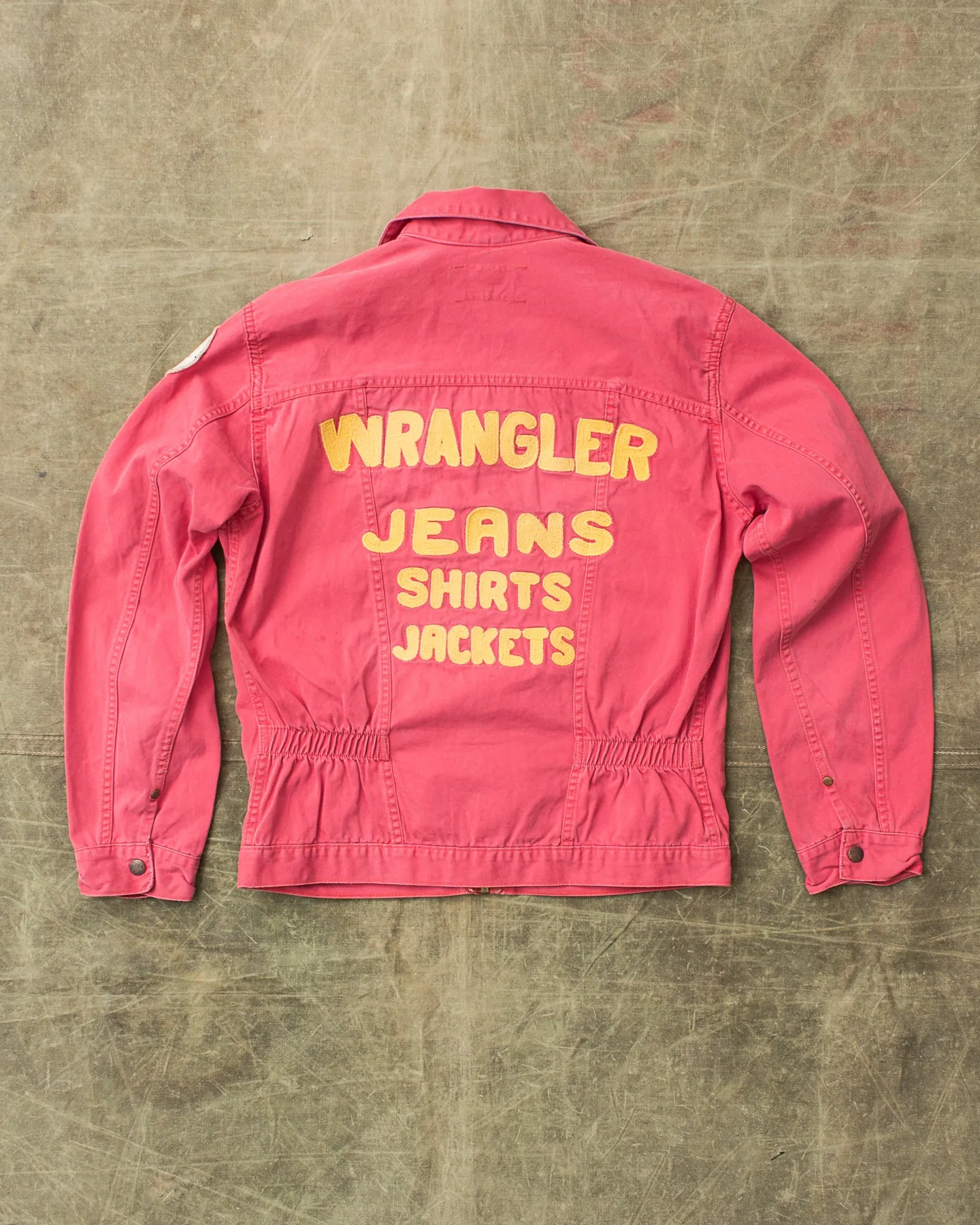 Second Hand Wrangler Blue Bell Embroidered Red Denim Jacket