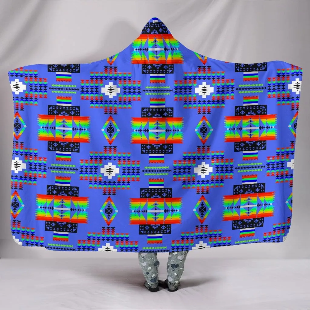 Seven Tribes Rain Bow Hoodie Blanket