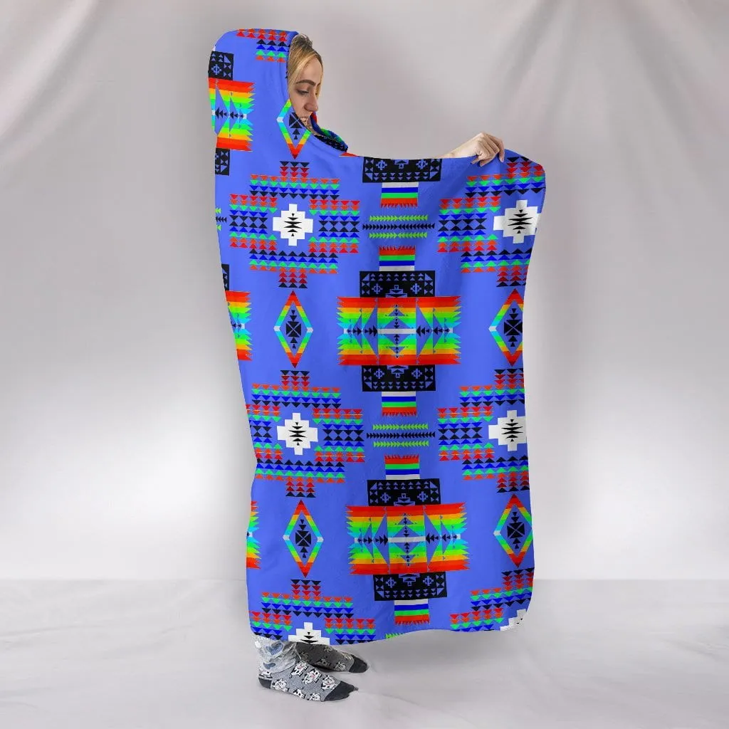 Seven Tribes Rain Bow Hoodie Blanket