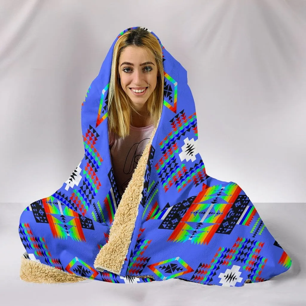 Seven Tribes Rain Bow Hoodie Blanket