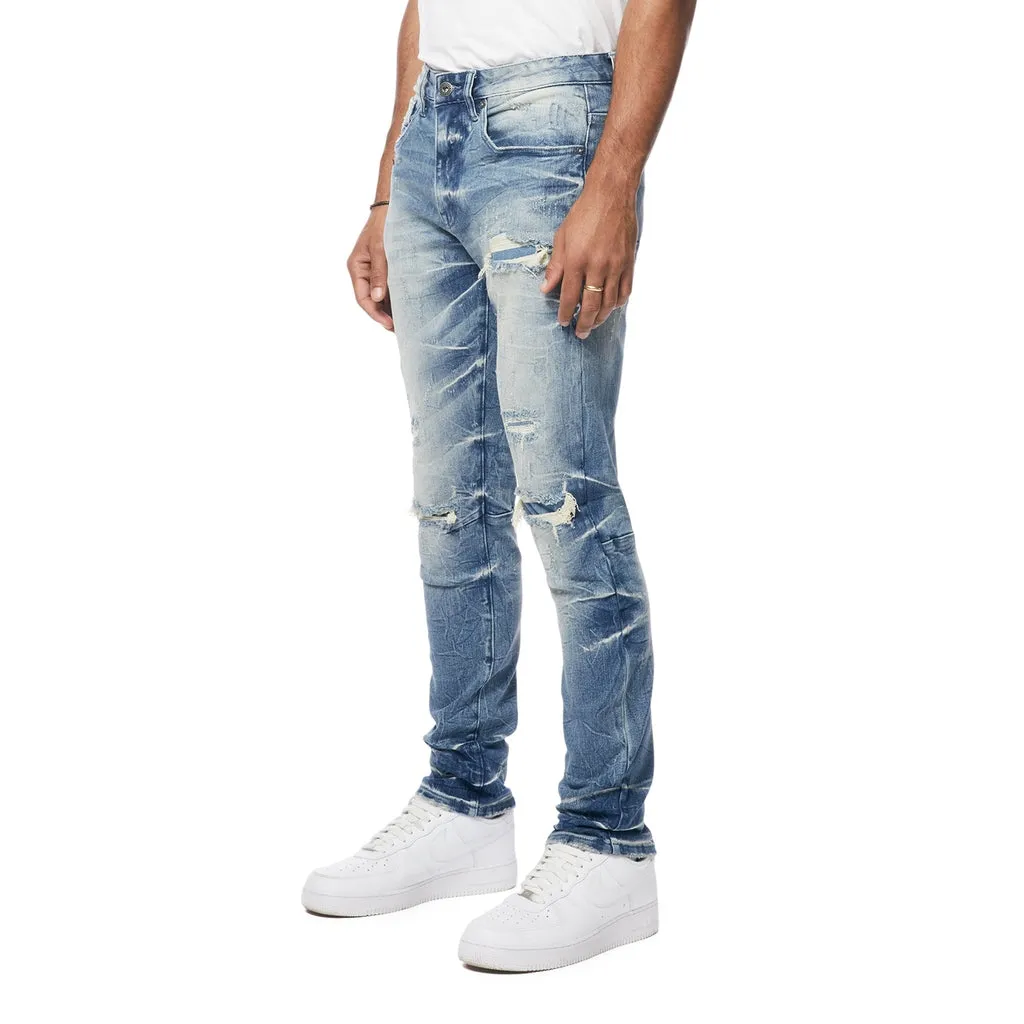 Slim Wave Effect Jeans - Clairmont Blue