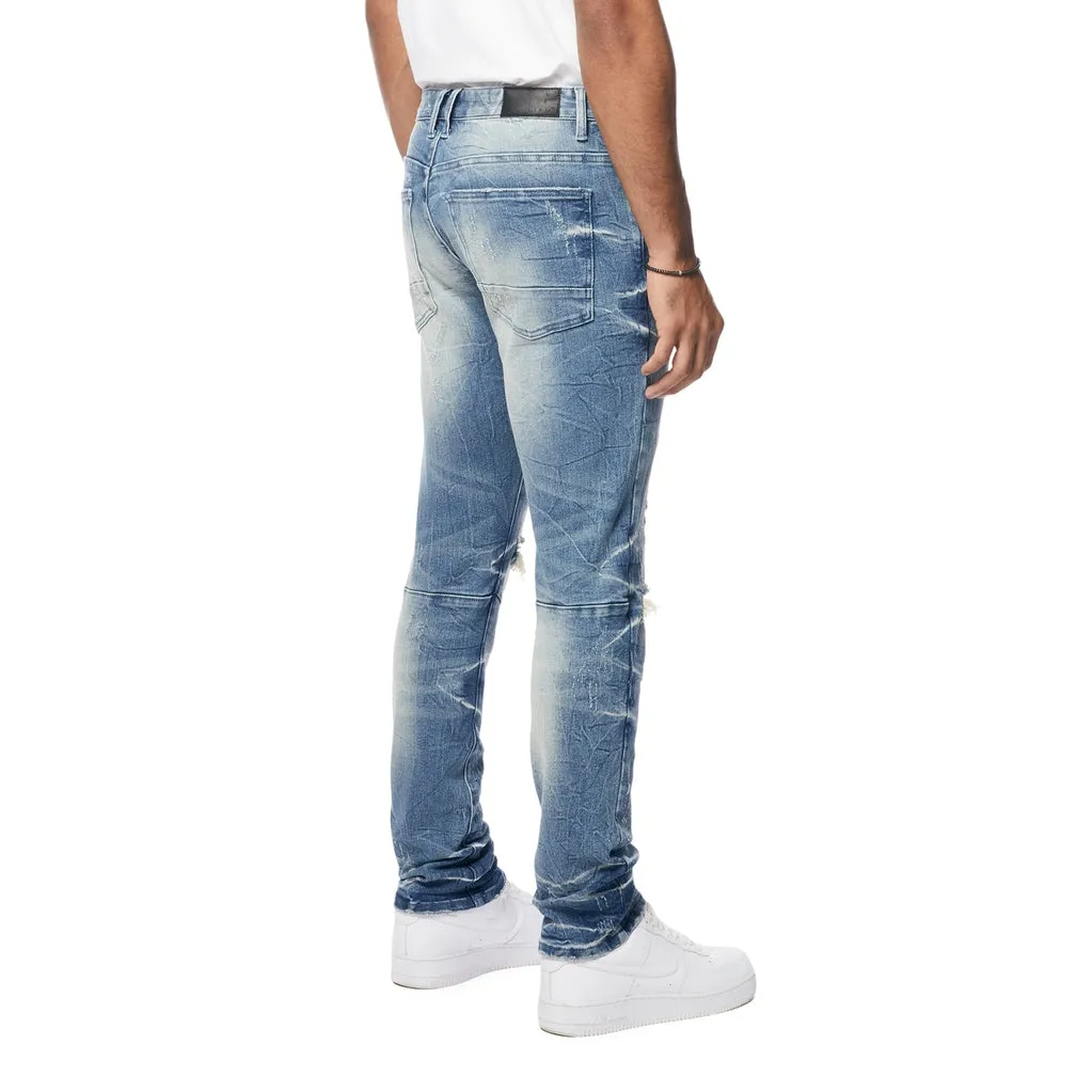 Slim Wave Effect Jeans - Clairmont Blue