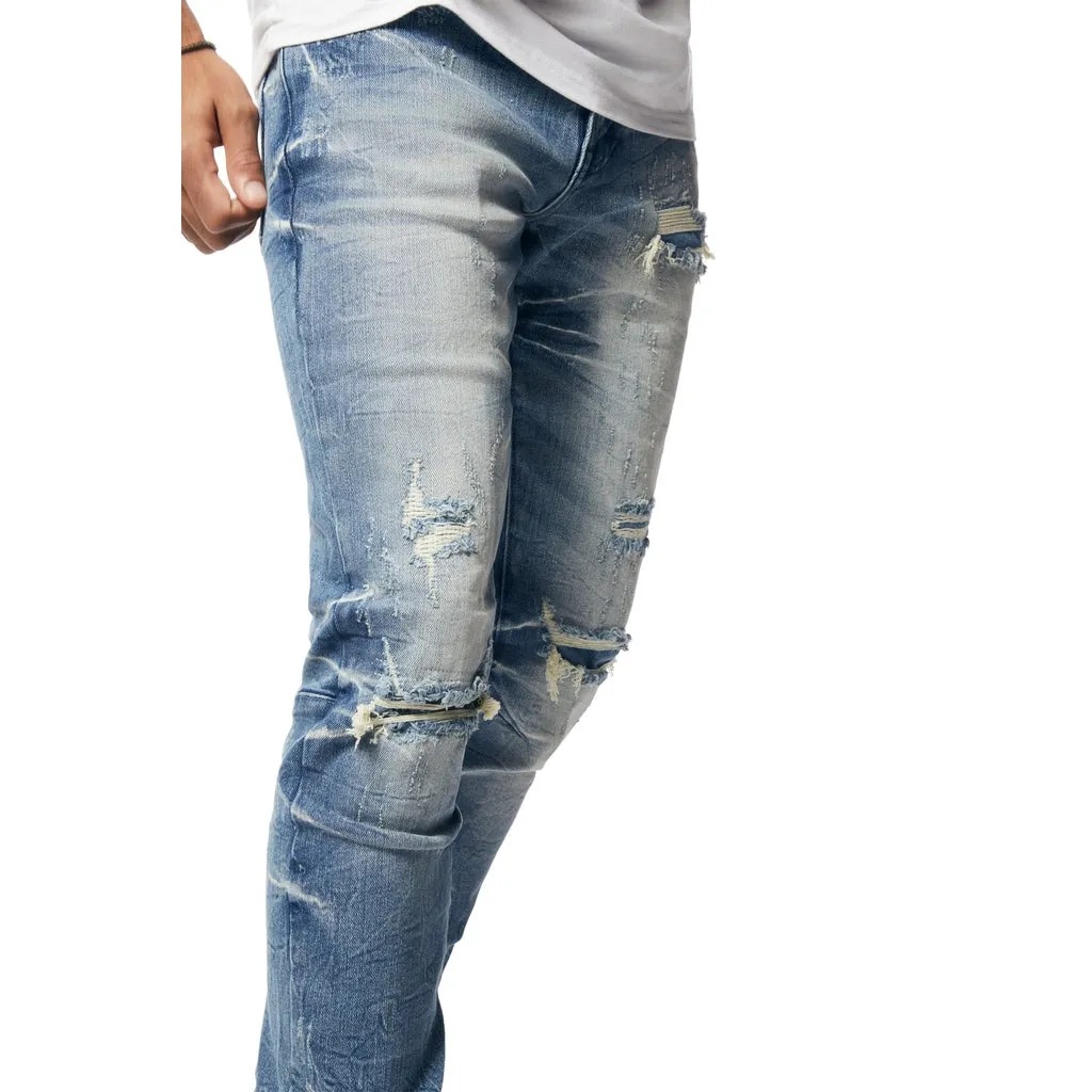 Slim Wave Effect Jeans - Clairmont Blue