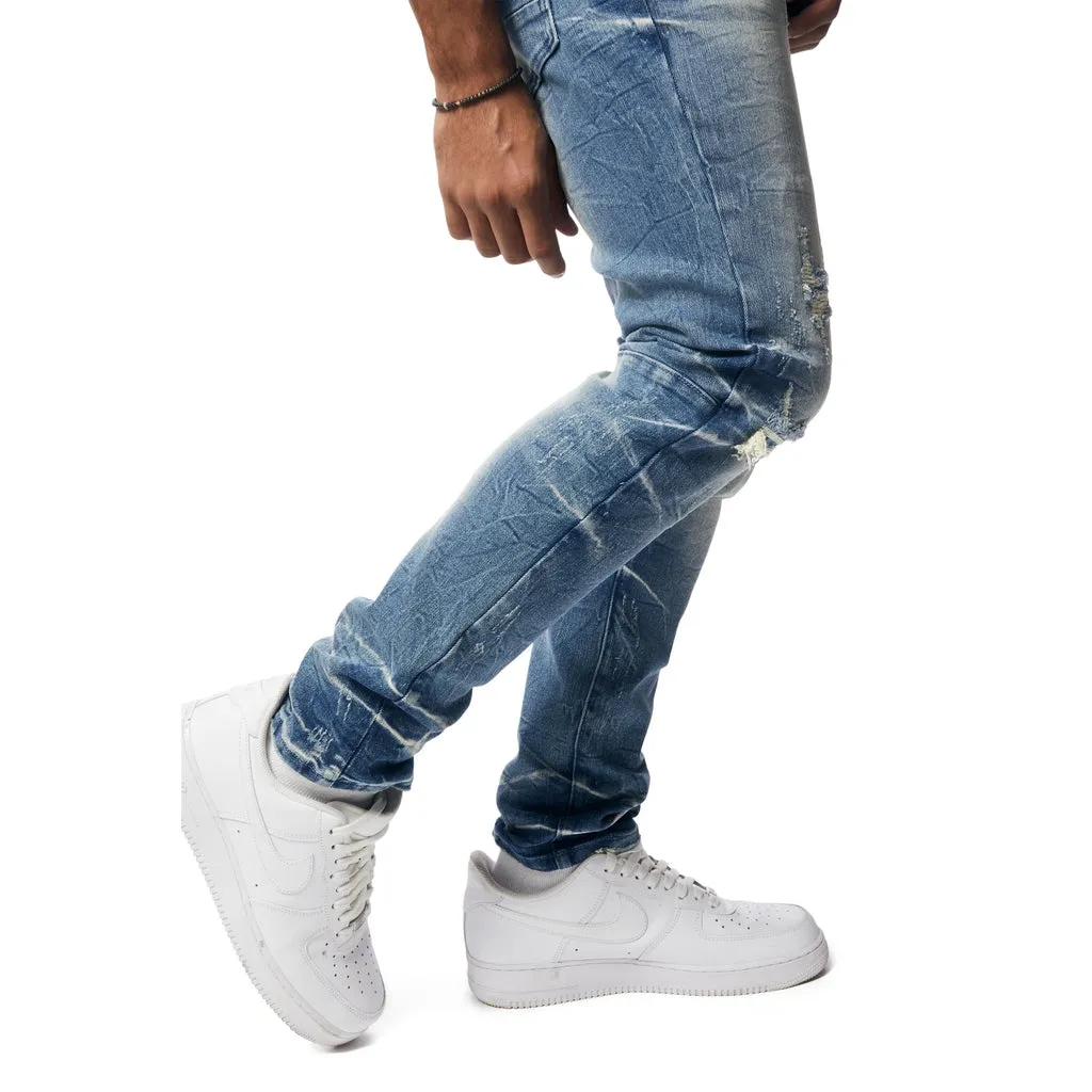 Slim Wave Effect Jeans - Clairmont Blue