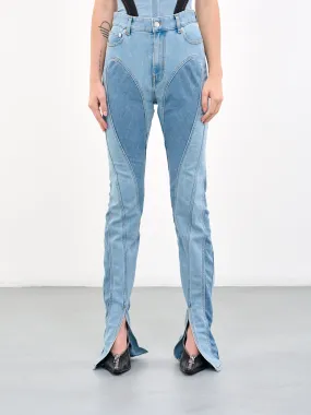 Slit Spiral Jeans (S6PA0358247-PA0358-LIGHT-BLUE)