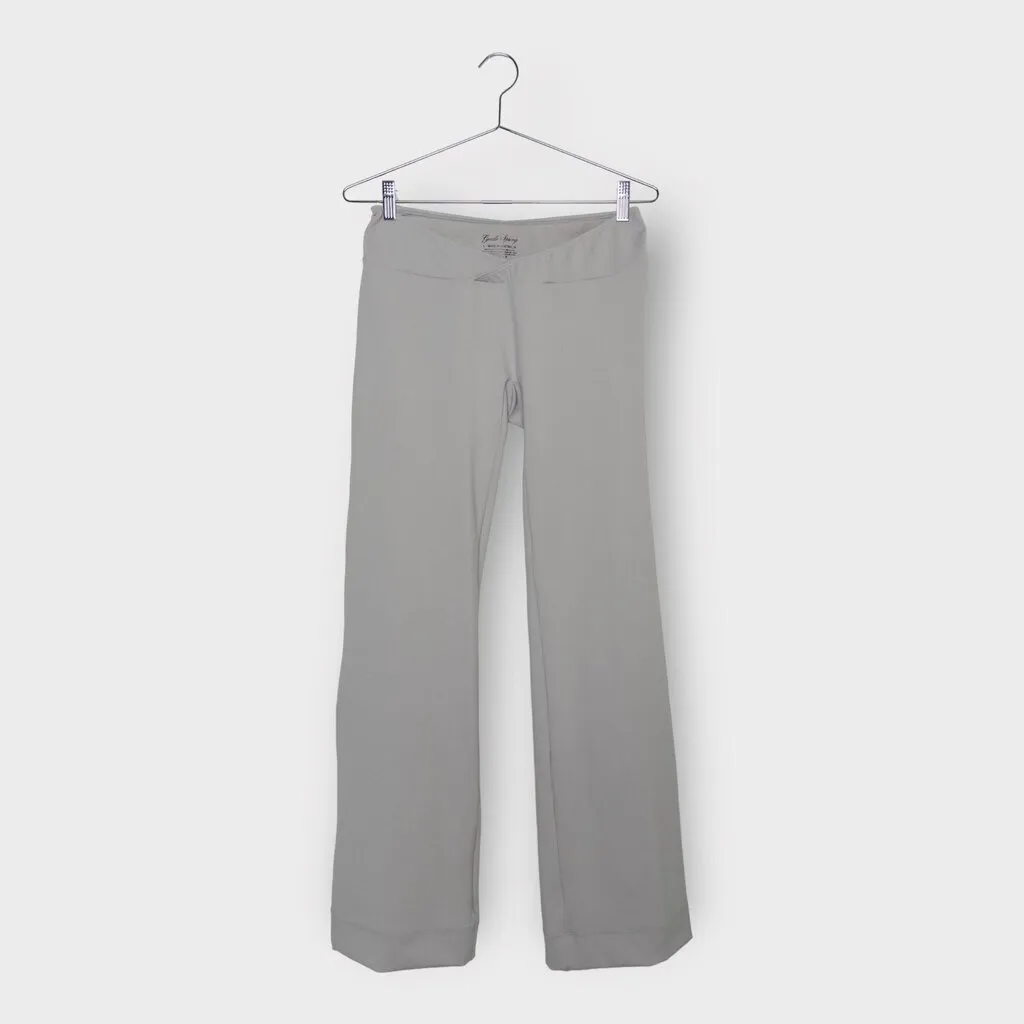 Soft Grey Brushed Ponte Cross Waist Trouser (Aus)