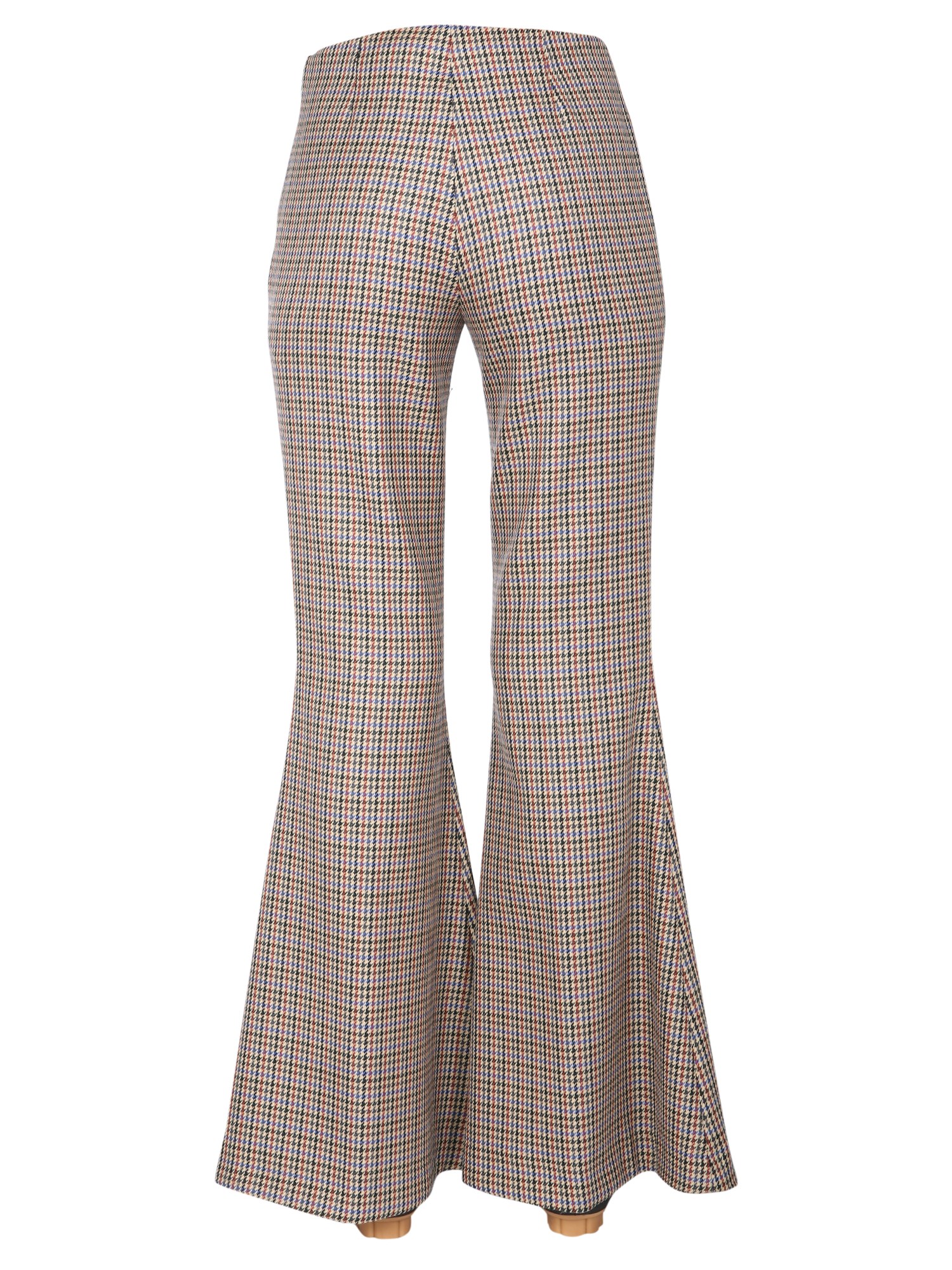 STELLA McCARTNEY    MONA WOOL PANTS WITH PIED DE POULE PATTERN