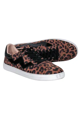 Stuart Weitzman - Tan & Black Leopard Print Sneakers Sz 9.5