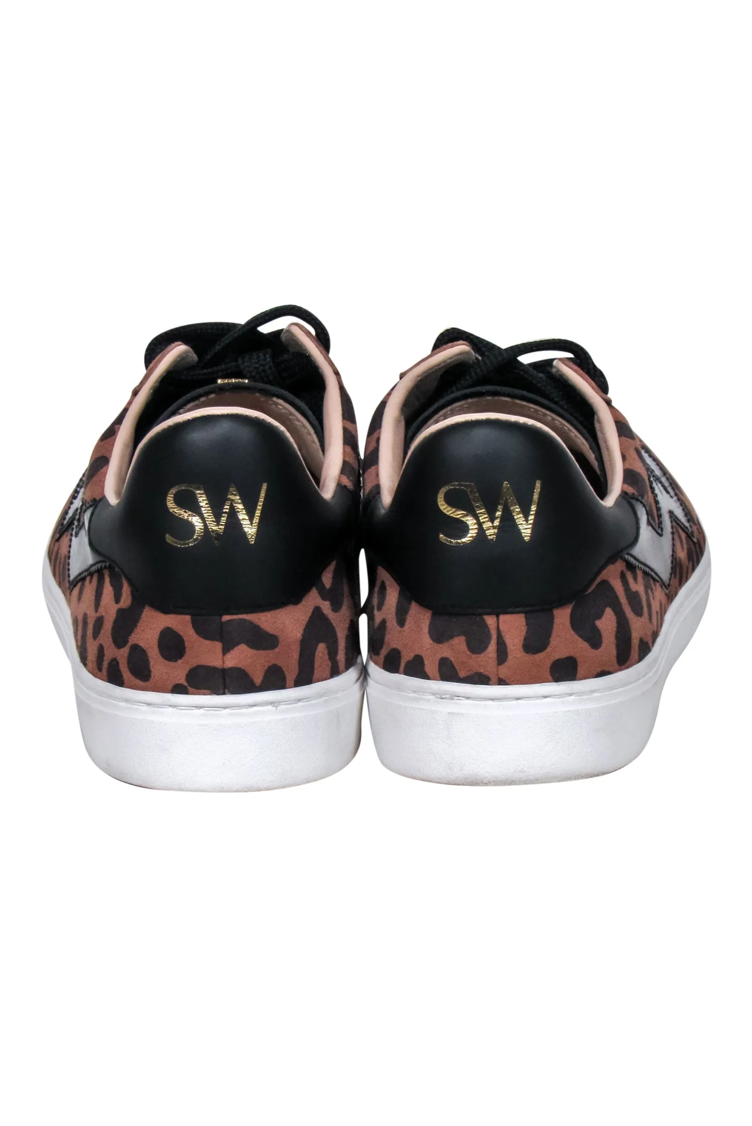 Stuart Weitzman - Tan & Black Leopard Print Sneakers Sz 9.5