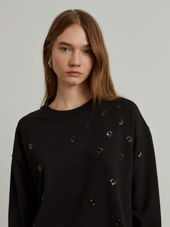 Sweater with sequins detail