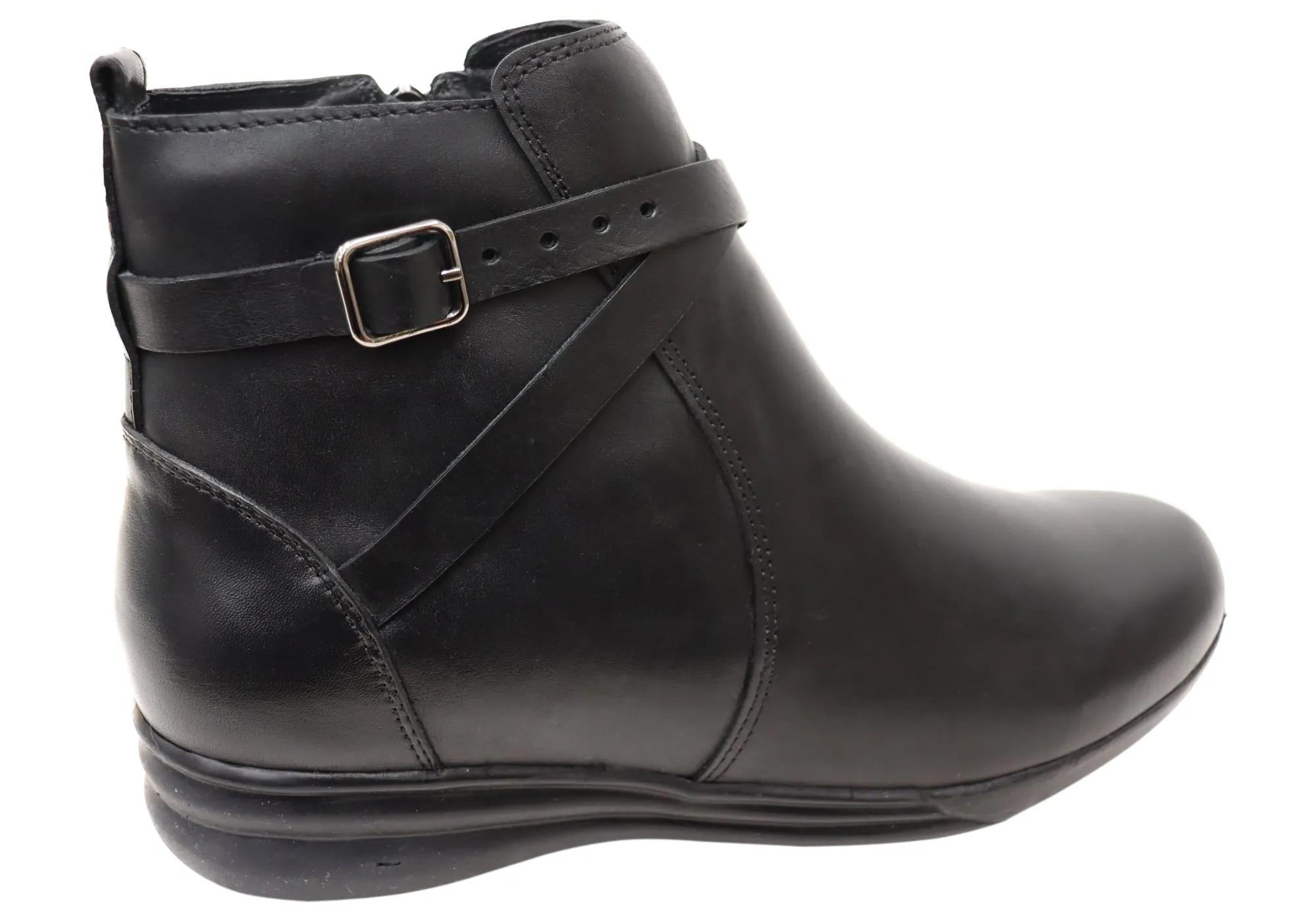 Via Paula Lane Womens Comfortable Brazilian Leather Ankle Boots