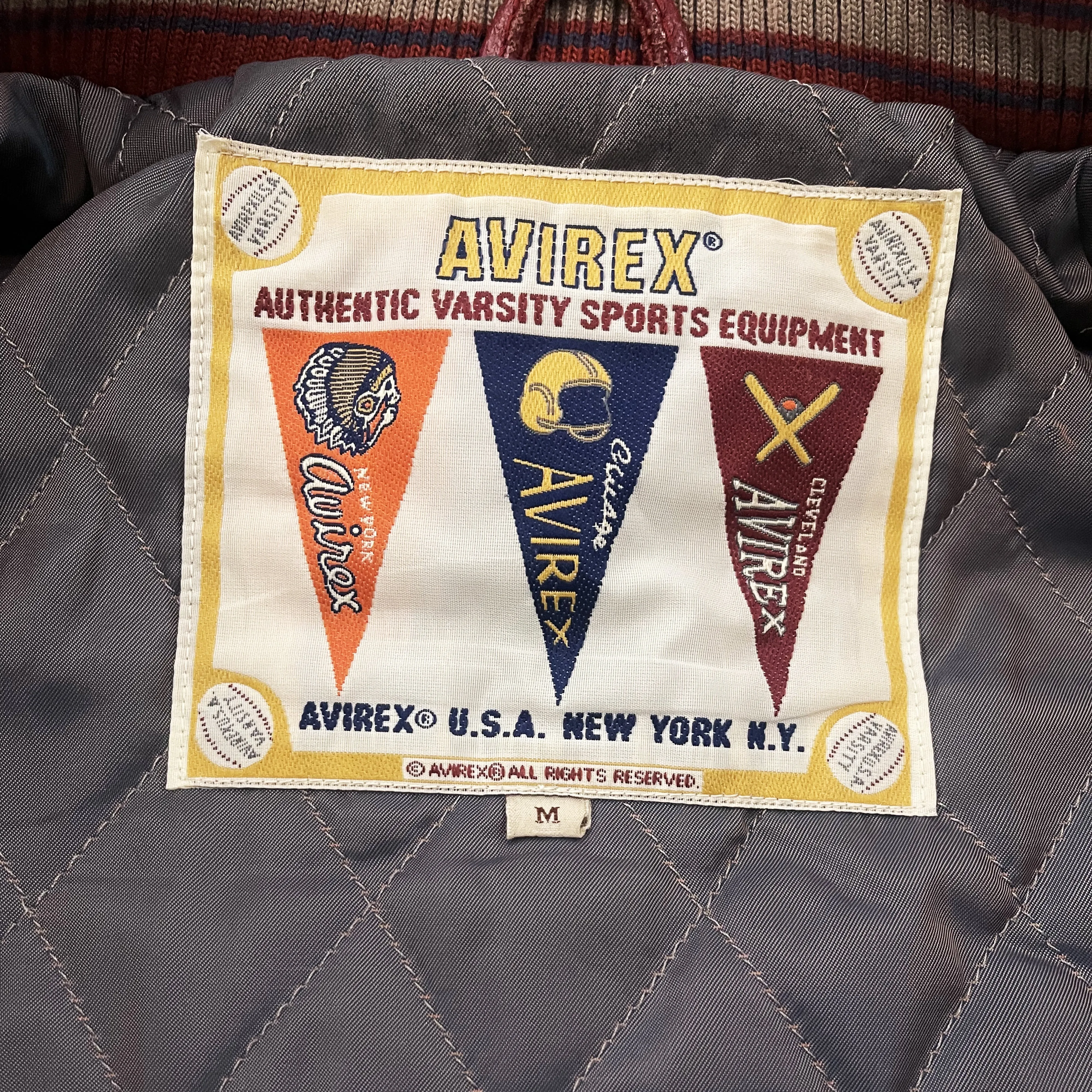 Vintage Avirex Leather Varsity Jacket