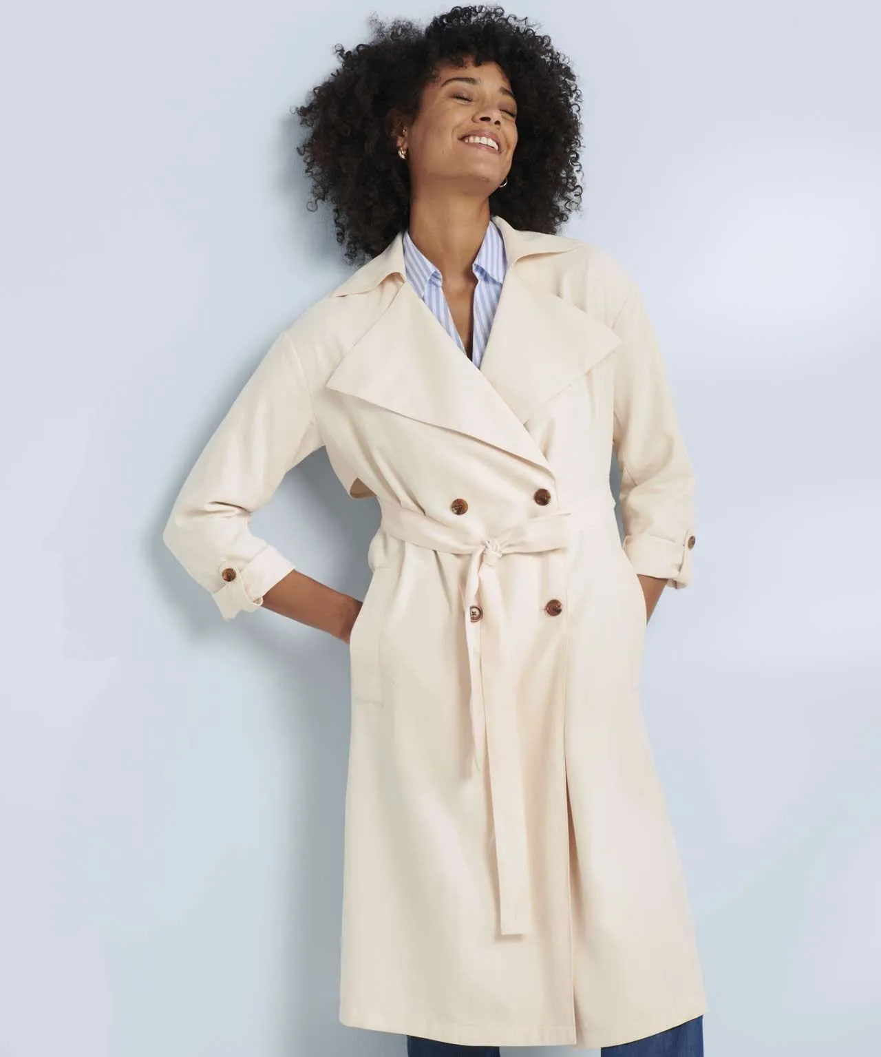 Viscose Trench Coat