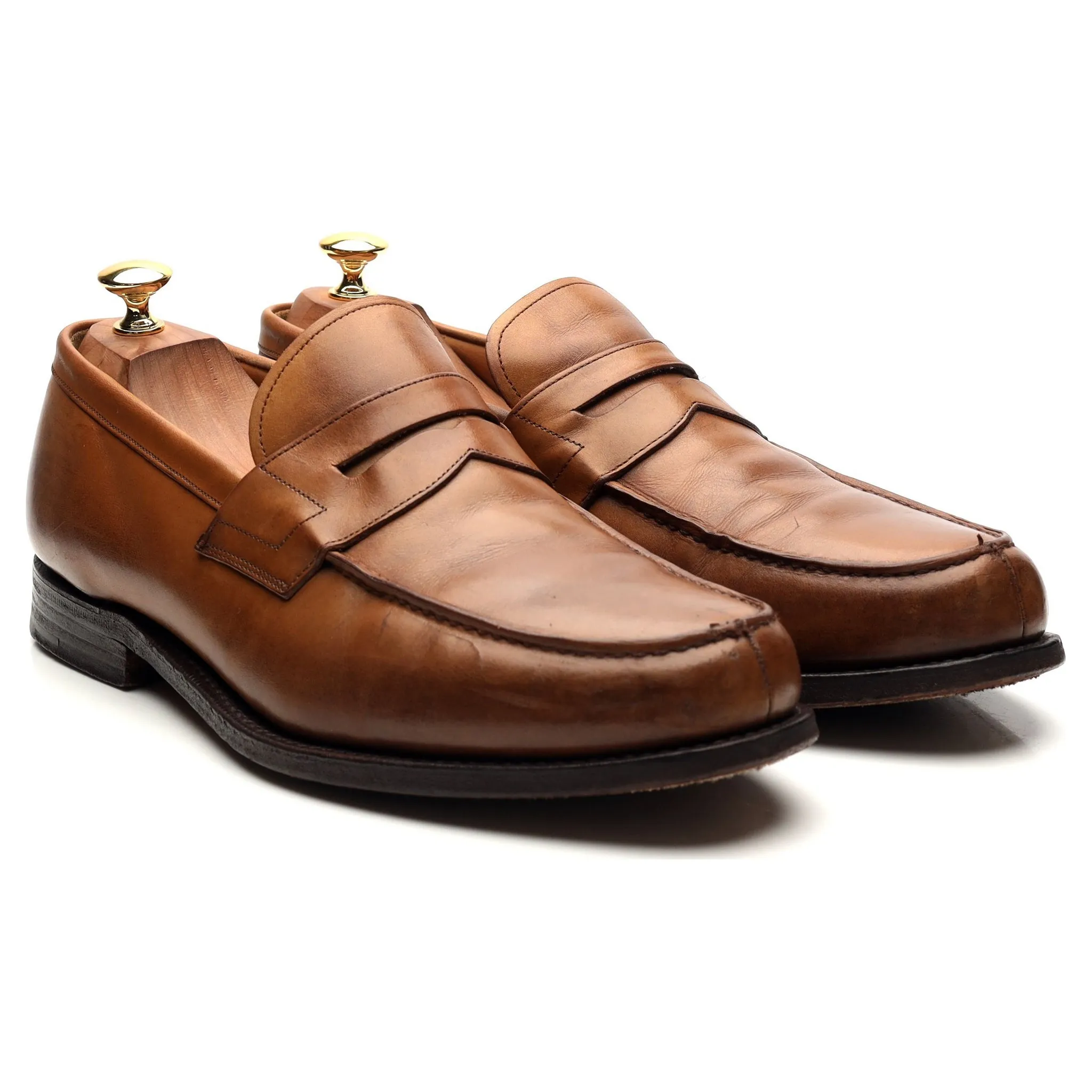 'Wesley' Brown Leather Loafers UK 10.5 G